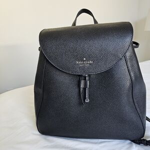 Kate spade black leather backpack